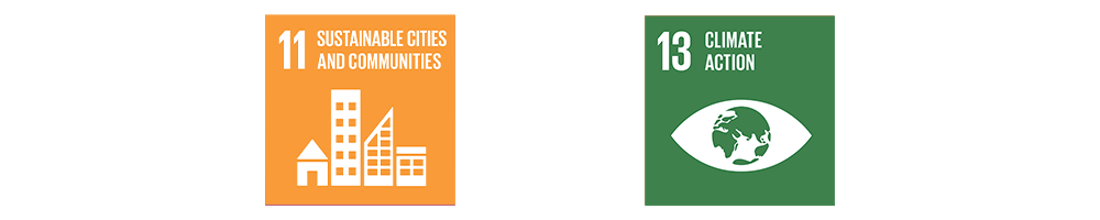 SDG #11 and #13 - Sustainable Cities and Communities - Climate action.