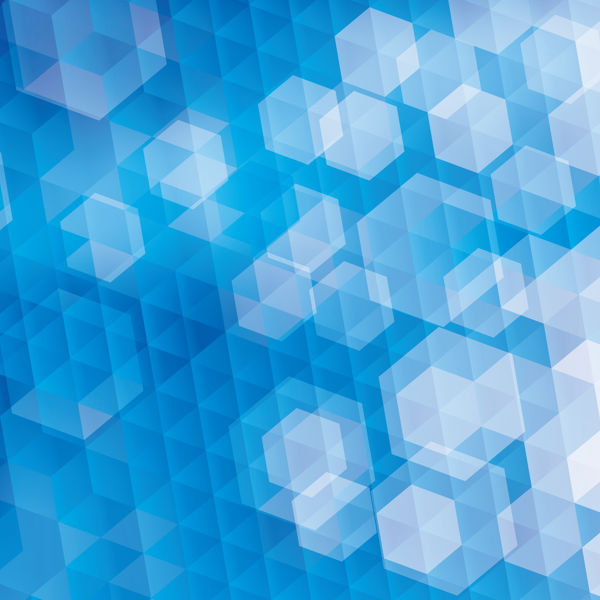 Blue hexagon pattern