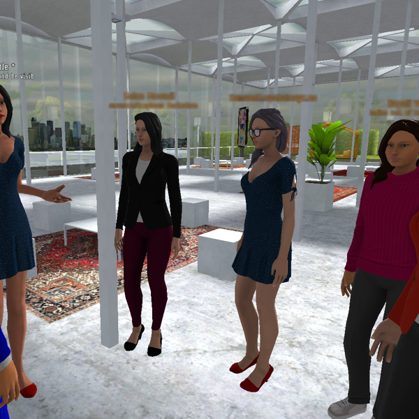 Women in Graphene 3D virtual world image.