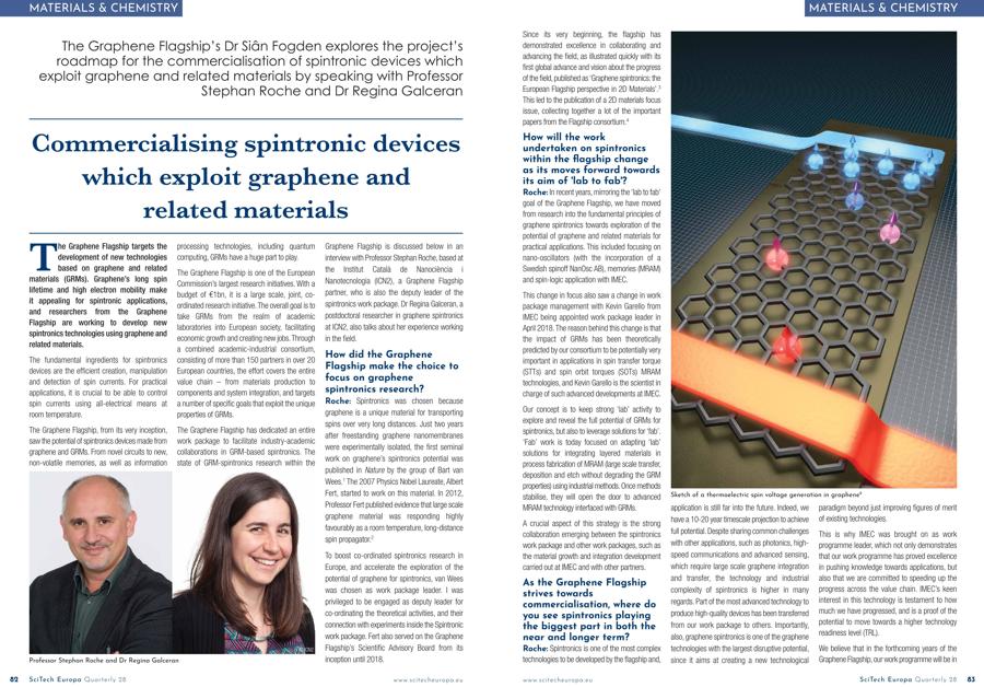 SciTechEuropa talks Spintronics and the Graphene Flagship