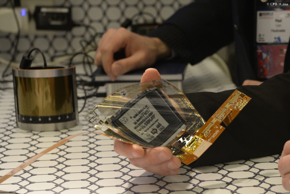 Graphene flexible electronic demo in the Graphene Pavilion