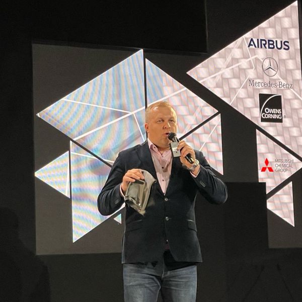 Founder and CEO of Grafren, Erik Khranovskyy, at JEC World 2023