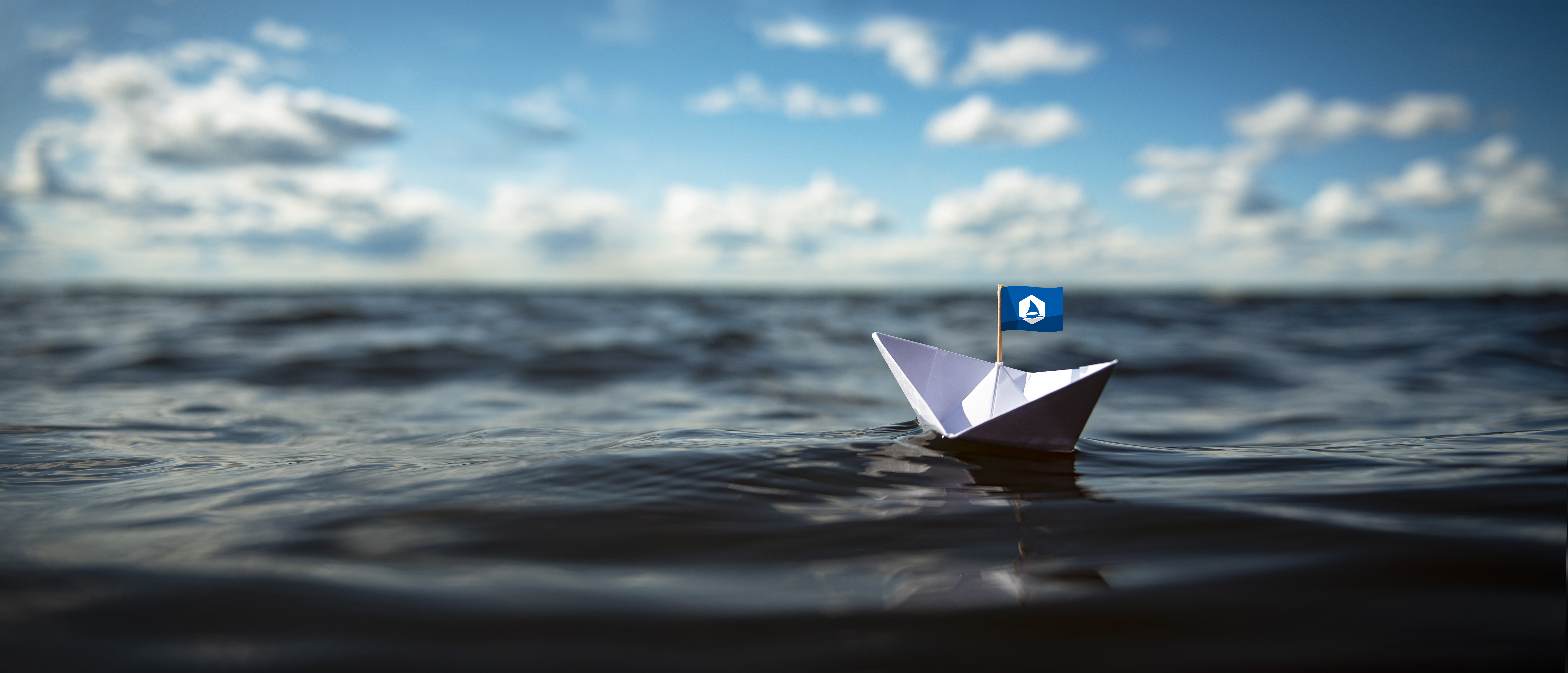 paper boat on an open sea