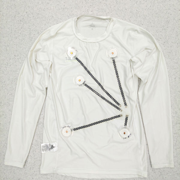 Shirt with printed graphene electrodes for electrocardiogram