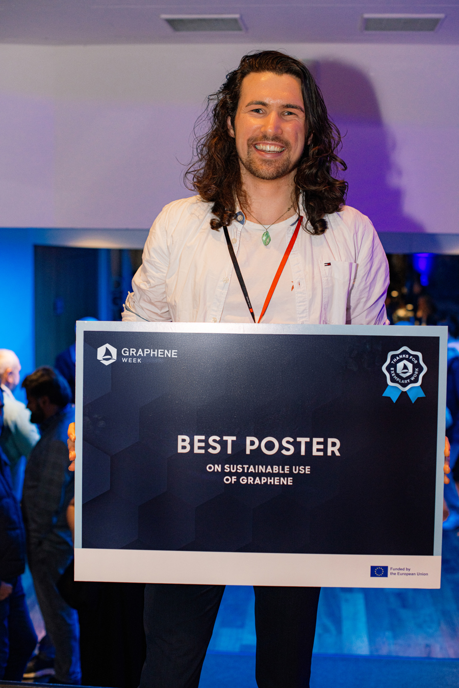 Jack Maughan Poster Award Winner on sustainable use of graphene Graphene Week 2024